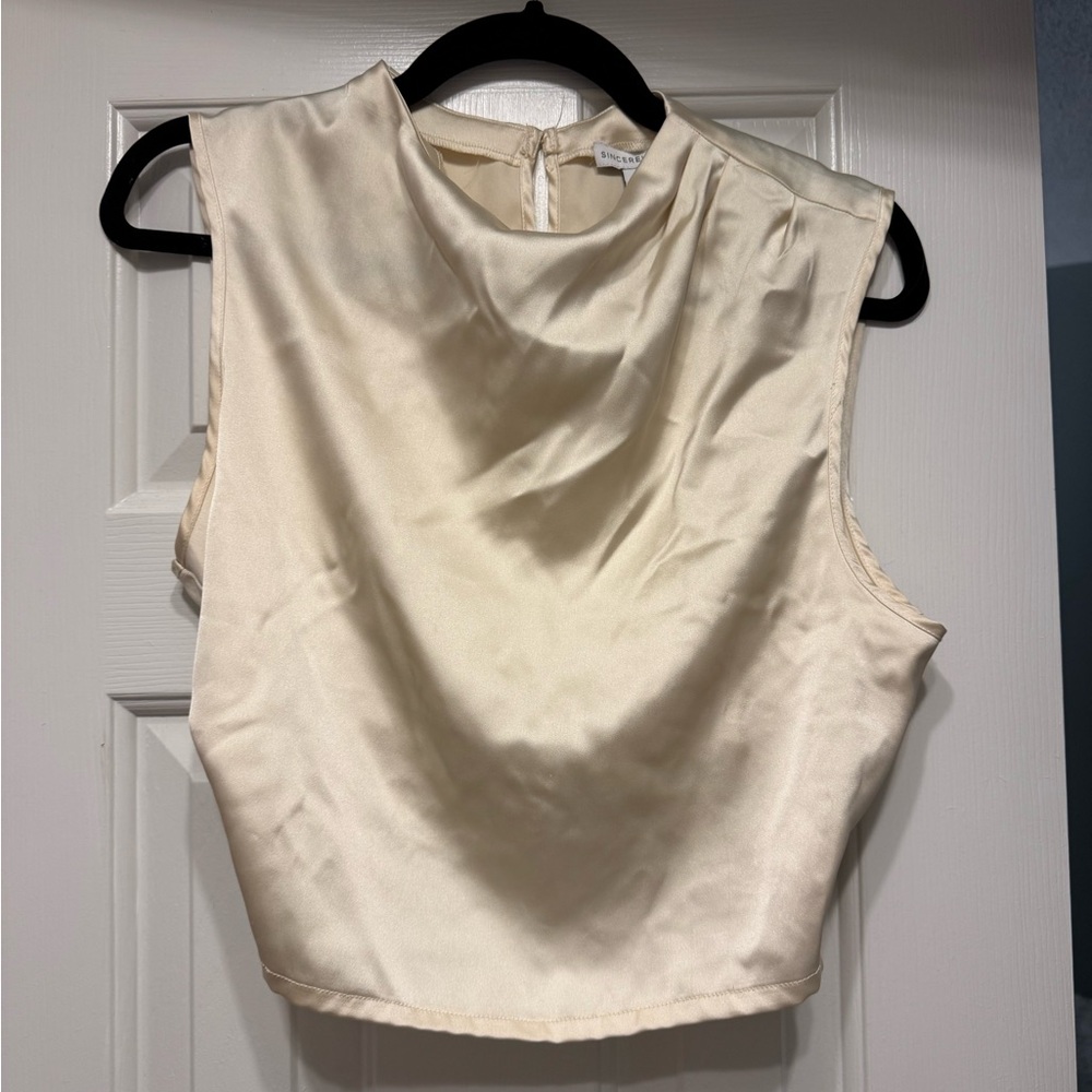 Sincerely Jules Light Yellow Sleeveless Blouse